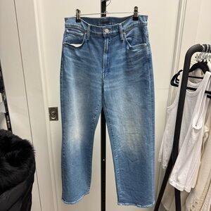 MOTHER The Dodger Flood Mediterranean Muse Blue Jeans